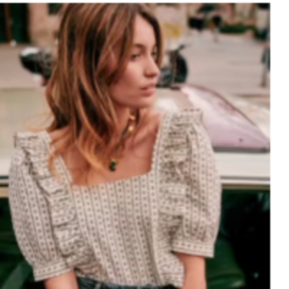 Sezane Ezecquiel blouse size 46 (14 US)